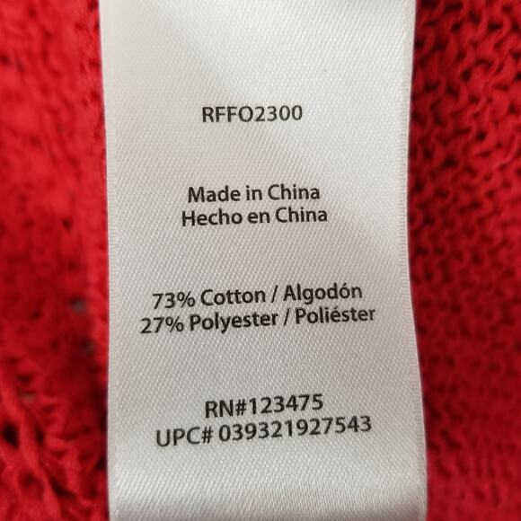 Rachel Zoe Karla Open Knit Long Sleeve Sweater Red Size M Medium - Picture 8 of 8